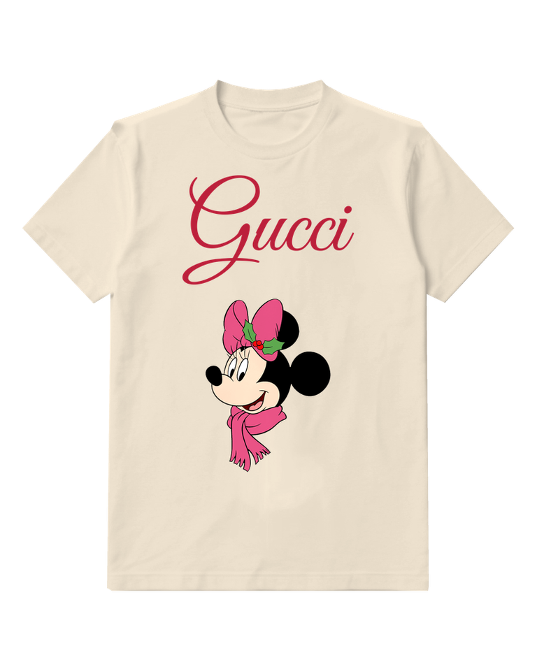 Ivory Minnie Mouse Festive Holiday Look Graphic T-Shirt - front product view