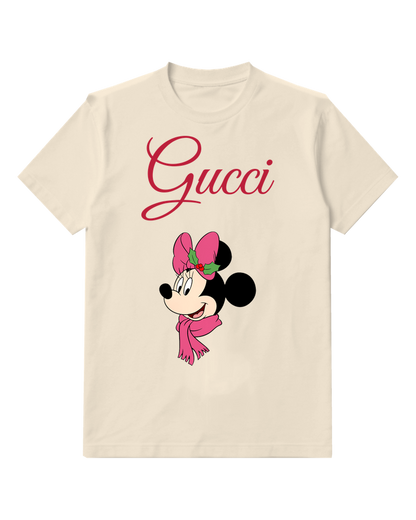 Ivory Minnie Mouse Festive Holiday Look Graphic T-Shirt - front product view