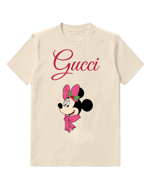 Ivory Minnie Mouse Festive Holiday Look Graphic T-Shirt - front product view
