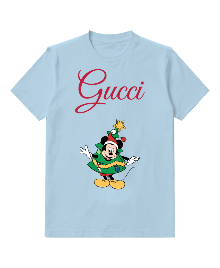 Sky Blue Tree Costume Mouse Graphic T-Shirt - front product view