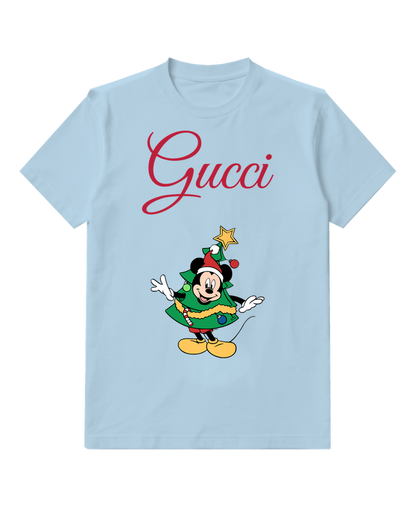 Sky Blue Tree Costume Mouse Graphic T-Shirt - front product view