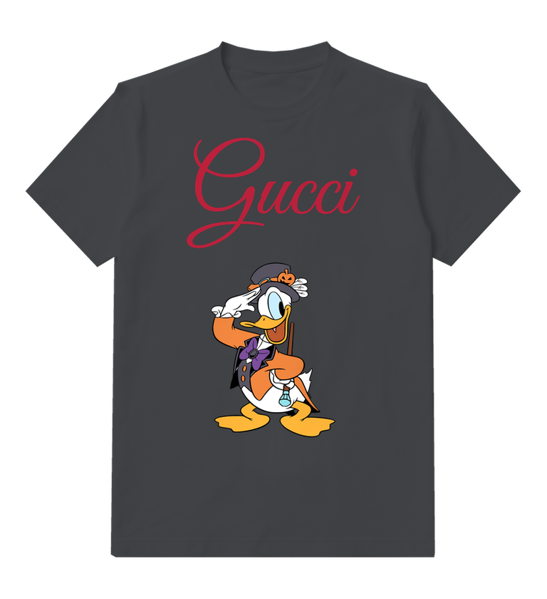 Charcoal Gray Aviator Duck Graphic T-Shirt - front product view