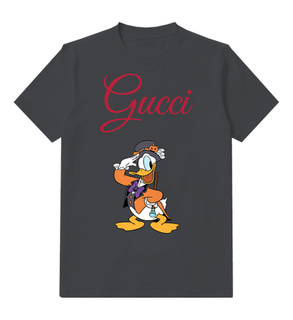 Charcoal Gray Aviator Duck Graphic T-Shirt - front product view