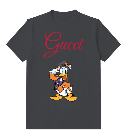 Charcoal Gray Aviator Duck Graphic T-Shirt - front product view