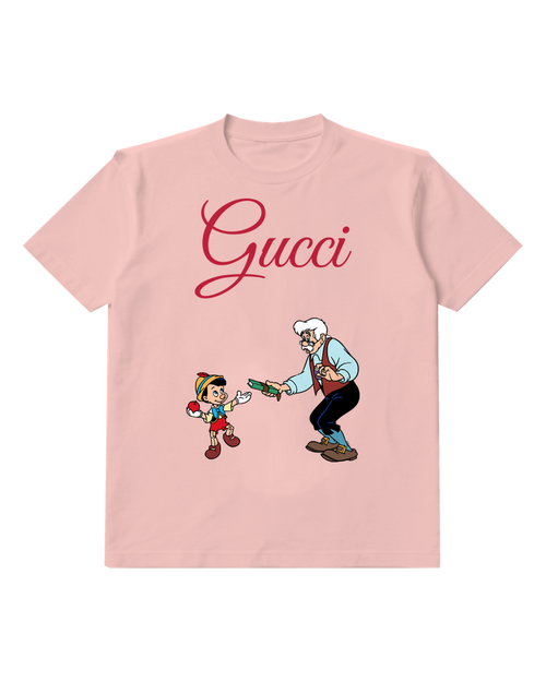 Blush Pink Woodcarver Greeting Puppet Boy Graphic T-Shirt - front product view