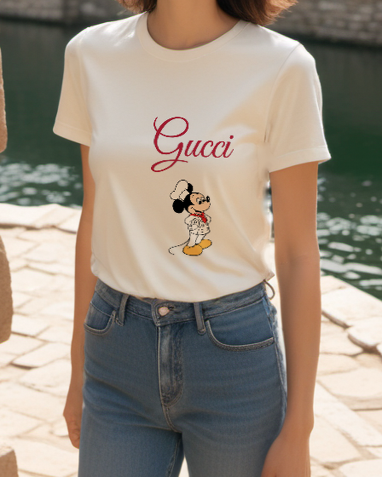Ivory Chef Mouse Graphic T-Shirt - styled view 3