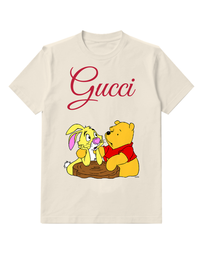 Ivory Winnie The Pooh And Rabbit Graphic T-Shirt - front product view