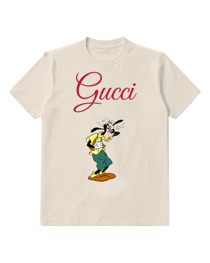 Ivory Goofy Dizzy Head Tilted Back Graphic T-Shirt - front product view