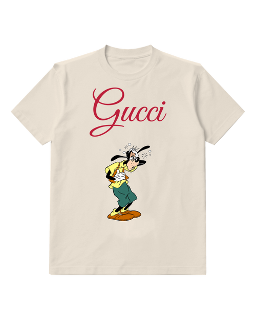 Ivory Goofy Dizzy Head Tilted Back Graphic T-Shirt - front product view
