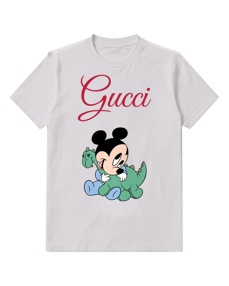 Light Gray Mouse Green Plush Toy Graphic T-Shirt - front product view