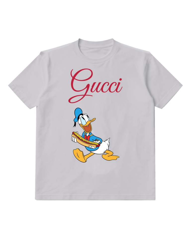 Light Gray Duck Round Inflatable Ring Graphic T-Shirt - front product view